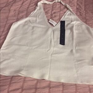 Banana Republic Cream Sleeveless Crop Camisole halter top brand new lightweight